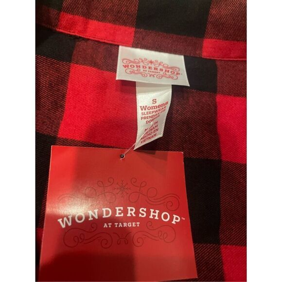 Wondershop at Target Sleep Red Black Flannel Top Small New - Picture 2 of 6